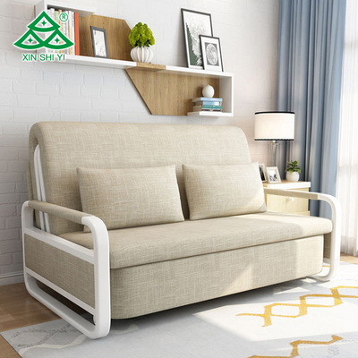 Modern Metal Cheap Flip Sofa Furniture Living Room Fabric Folding Sofa Bed