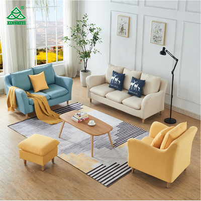 Living Room Sofa Furniture Set Modern Color Matching 1+2+3 + Sectional Sofa EPE+ Foam Corner + Hard