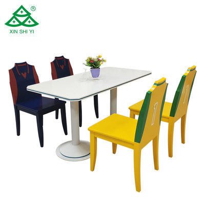 China supplier Custom Made Restaurant Table And Chair Set Restaurant Furniture For Football-themed